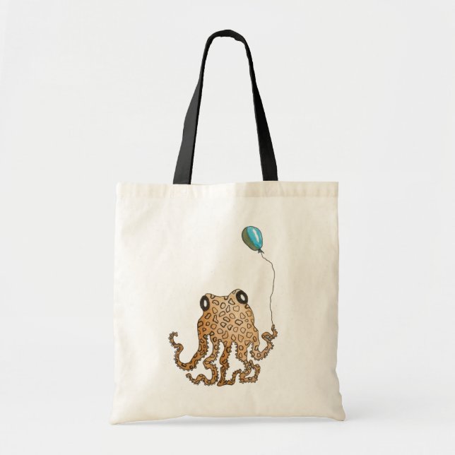 Cephalopod with Balloon Tote Bag (Front)
