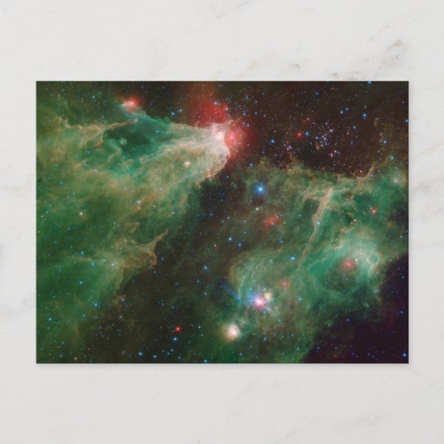 Cepheus B and C Green Nebula Postcard (Front)