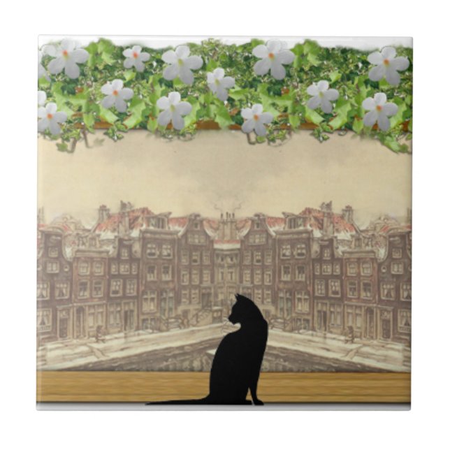 Ceramic Anton Pieck tile (Front)