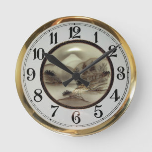 Ceramic art round clock