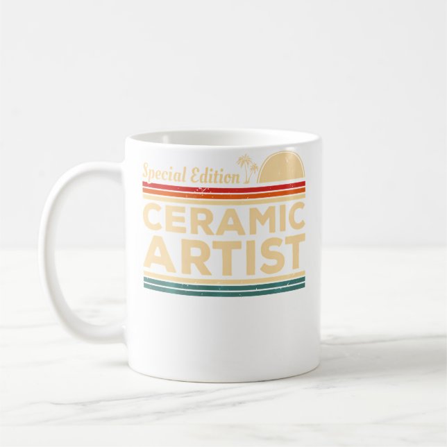 Ceramic Artist Pottery Coffee Mug (Left)