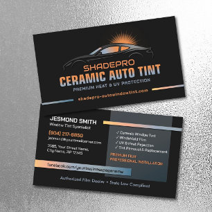 Ceramic Auto Tint Premium Window Film Business Card