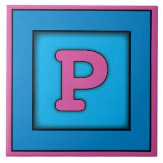 Ceramic Baby Tile - Letter P