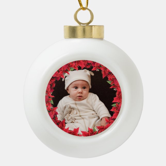 Ceramic Ball Child/ Baby Photo Framed Ornament (Front)