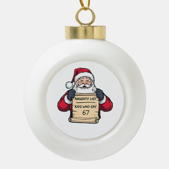   CERAMIC BALL CHRISTMAS ORNAMENT (Front)
