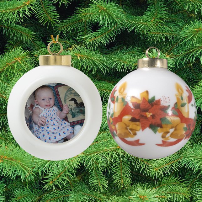 Ceramic Ball Ornament Add Your Photo (Ceramic Ball Ornament Add Your Photo)