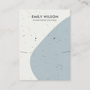 CERAMIC BLUE GREY WAVE NECKLACE EARRING DISPLAY BUSINESS CARD