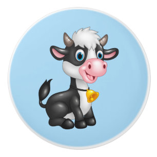 Ceramic Cabinet Knob-Baby Bull Cow Knob