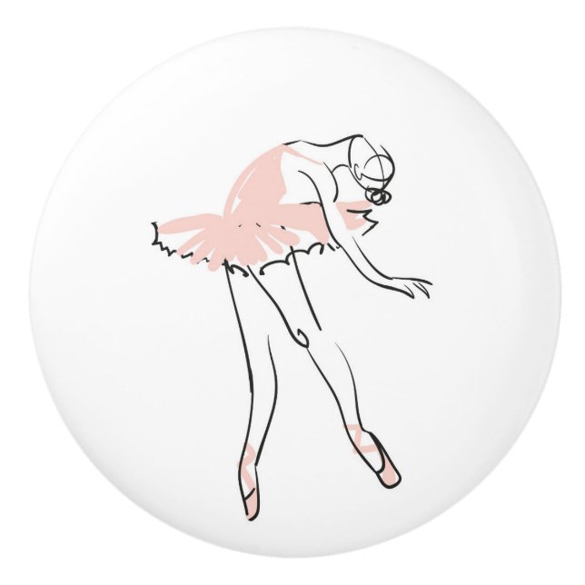 Ceramic Cabinet Knob-Ballerina Knob (Front)