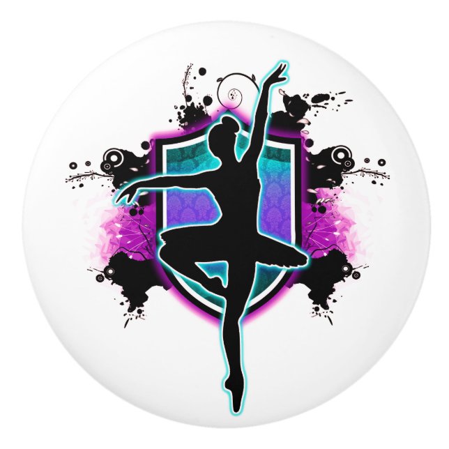 Ceramic Cabinet Knob-Ballerina Knob (Front)