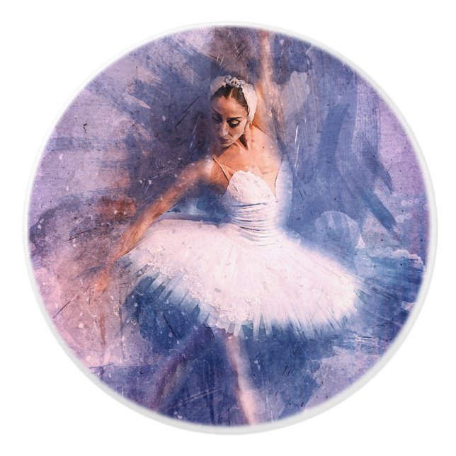 Ceramic Cabinet Knob-Ballerina Knob (Front)