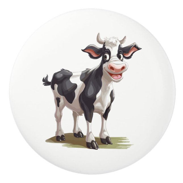 Ceramic Cabinet Knob-Cow Knob (Front)