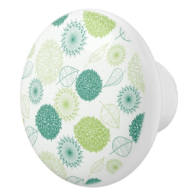 Ceramic Cabinet Knob-Flowers Knob (Right)