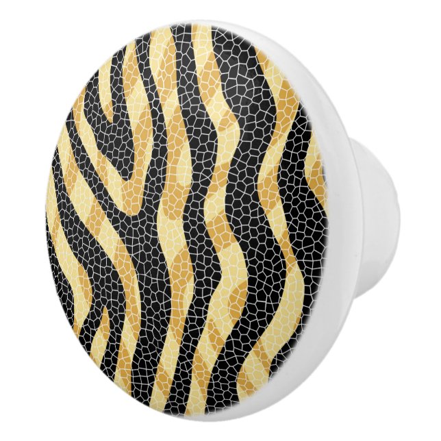 Ceramic Cabinet Knob-Snake Print Knob (Right)