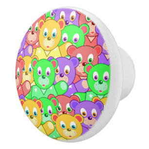 Ceramic Cabinet Knob-Teddy Bears Ceramic Knob