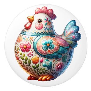 Ceramic Chicken Ceramic Knob