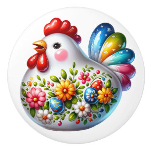 Ceramic Chicken Ceramic Knob