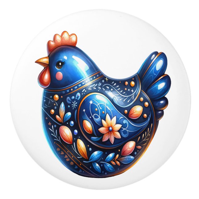 Ceramic Chicken Theme  Knob (Front)