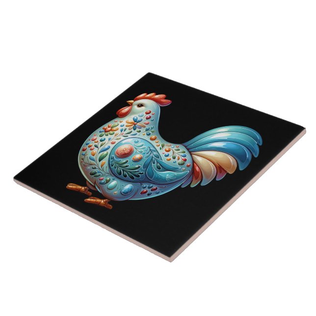 Ceramic Chicken  Tile (Side)