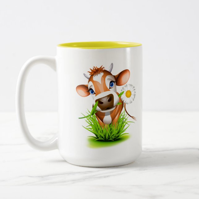 Ceramic Coffee Mug-Cow Coffee Mug (Left)