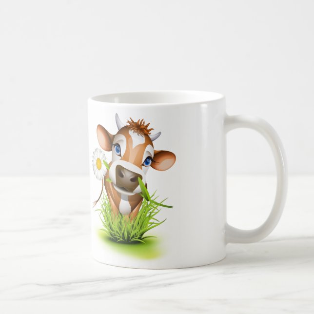 Ceramic Coffee Mug-Cow Mug (Right)