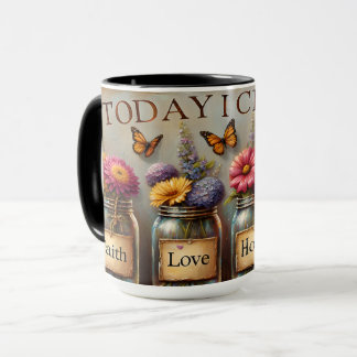 Ceramic Coloured Mug, Today I Choose.... Mug