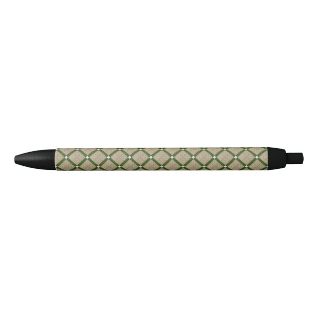 Ceramic Concrete Tiles Diagonal Green Grey Black Ink Pen (Front)