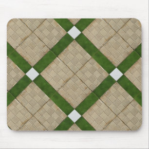 Ceramic Concrete Tiles Diagonal Green Grey Mouse Pad