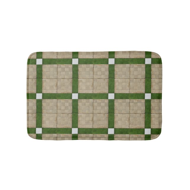 Ceramic Concrete Tiles Mediterranean Pattern Bath Mat (Front)