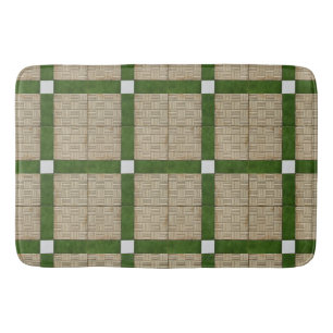 Ceramic Concrete Tiles Mediterranean Pattern Bath Mat