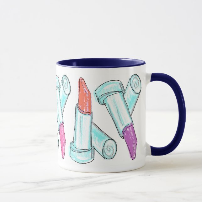 Ceramic Cup -Lipstick Multi Colour (Right)