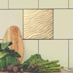 Ceramic Decorative Tile Ochre water look