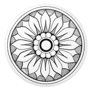 Ceramic Door Knobs - Petals