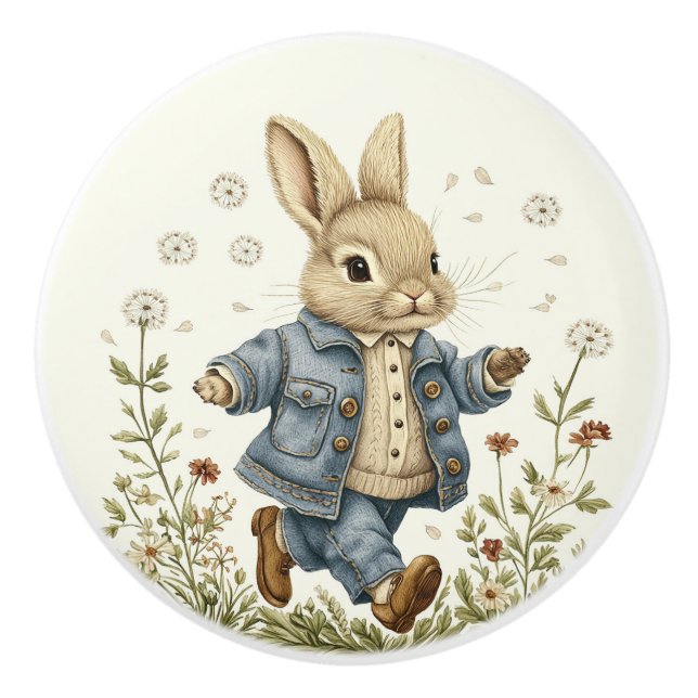 Ceramic Drawer Pull - Autumn Run (B) (Front)