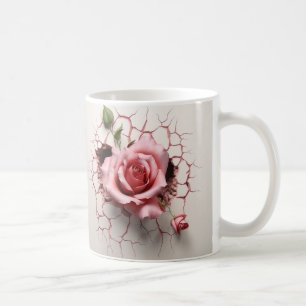Ceramic Flower Mug Rose