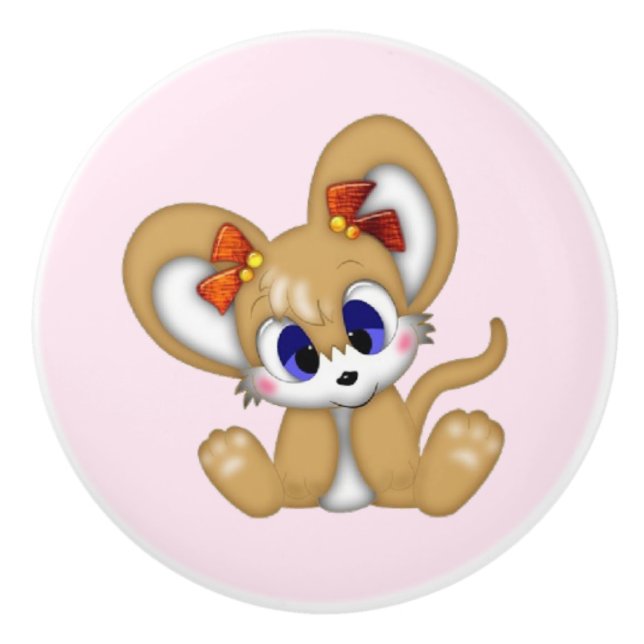 Ceramic Knob/Cute Mouse Knob (Front)