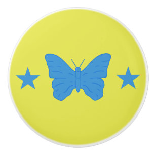 Ceramic knob pull with flag of Bady Bassit