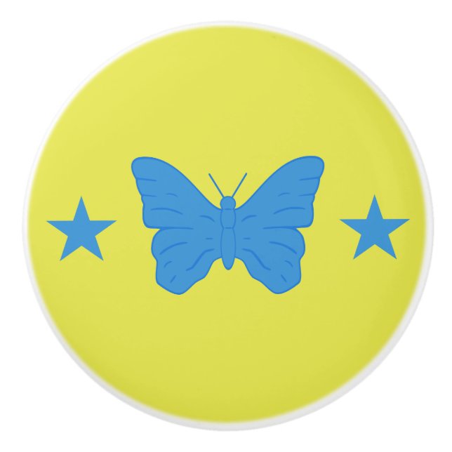 Ceramic knob pull with flag of Bady Bassit (Front)