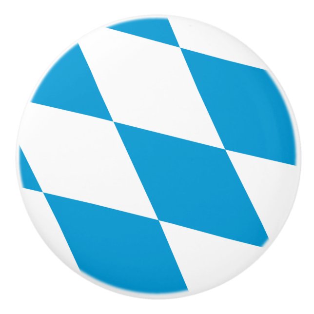 Ceramic knob pull with flag of Bavaria (Front)