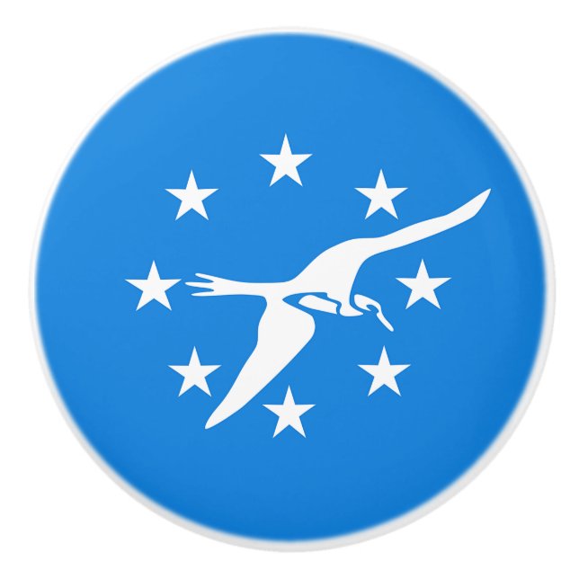 Ceramic knob pull with flag of Corpus Christi, USA (Front)