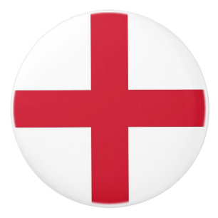 Ceramic knob pull with flag of England, UK
