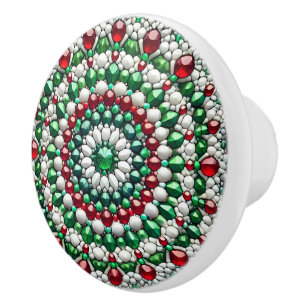 Ceramic knob pull with Italian Colours