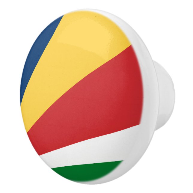 Ceramic knob pull with Seychelles Colours (Right)