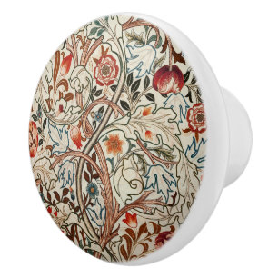 Ceramic knob William Morris art