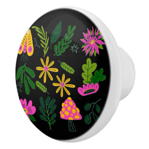 Ceramic Knobs, Kitchen Cabinet Knobs, Bohemian  Knob
