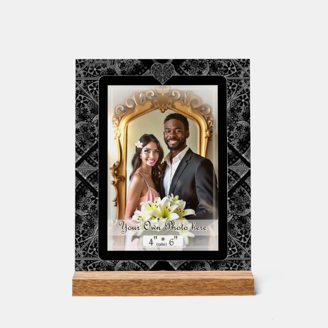 Ceramic lace Black Acrylic Sign (Front)