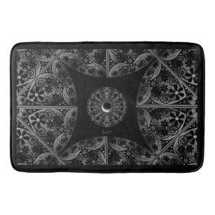 Ceramic Lace Black Bath Mat