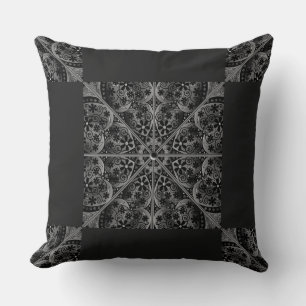 Ceramic Lace Black Cushion