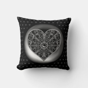 Ceramic Lace Black Cushion
