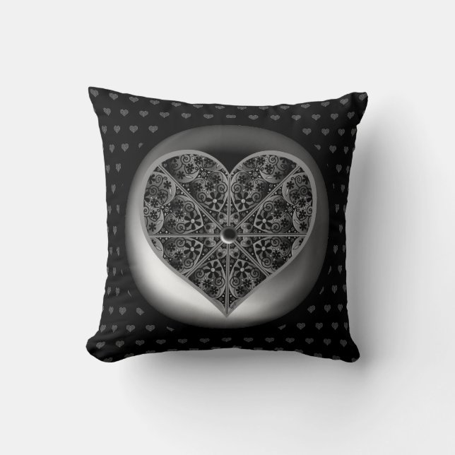 Ceramic Lace Black Cushion (Front)